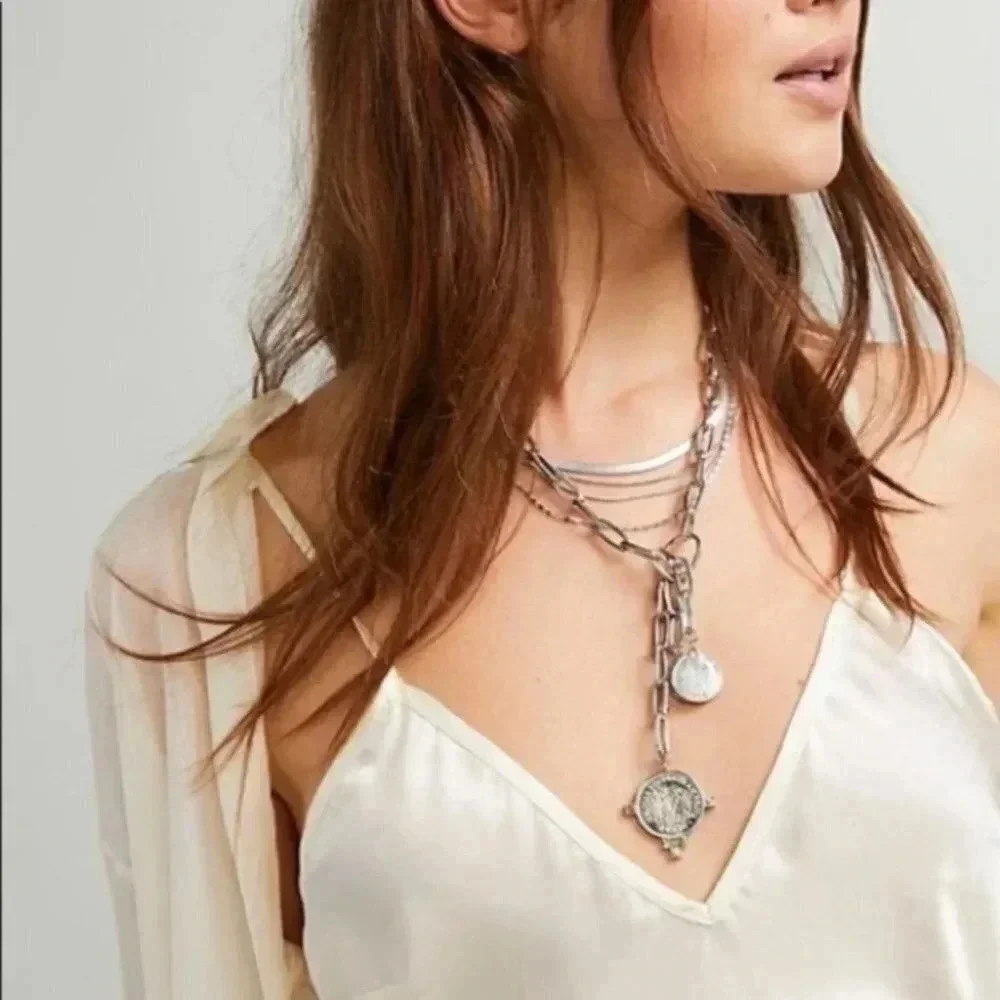 NWT Free People Renata Set 100% Silk Slip Dress Set White Large